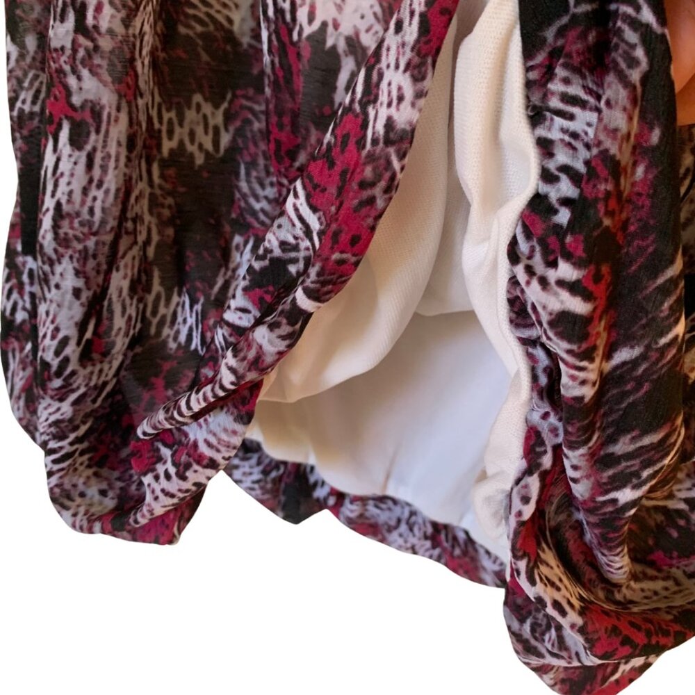 ALFANI Reddish purple pattern women top blouse - Picture 4 of 5